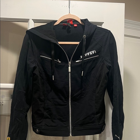 Ferrari Jackets & Blazers - Ferrari Black Hooded Jacket